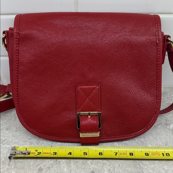 Michael Kors Cherry Red Leather Crossbody Bag. 10x8 in. Like New! - Picture 14 of 16